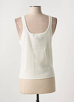 Pull coupe cintrée fines bretelles beige MOLLY BRACKEN femme