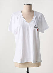 T-shirt blanc PLEASE pour femme seconde vue