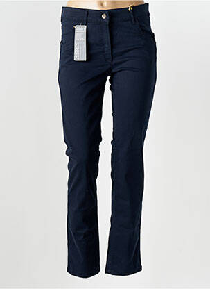 Pantalon slim taille élastique bleu ZERRES femme