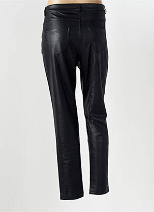 Pantalon slim tissage popeline taille normale noir EVA KAYAN femme