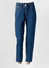 Jean coupe mom stretch taille normale bleu EAST DRIVE femme