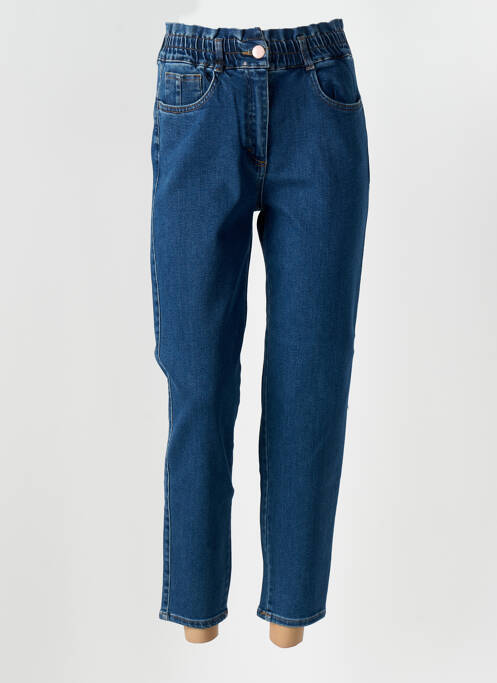 Jean coupe mom taille normale taille normale bleu EAST DRIVE femme