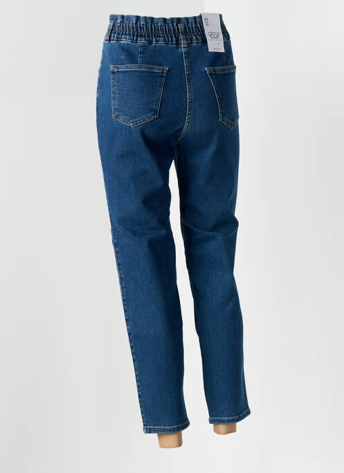 Jean coupe mom taille normale taille normale bleu EAST DRIVE femme