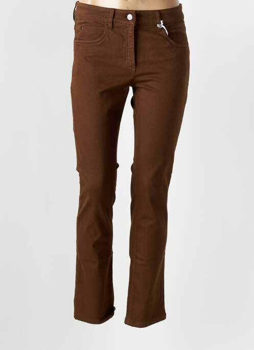 Pantalon slim marron ZERRES pour femme
