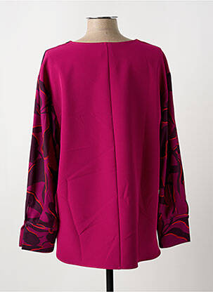 Top imprimé fantaisie manches longues violet PERSONA femme