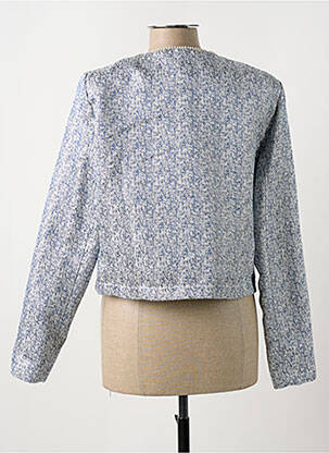 Veste chic col rond bleu MISS TIC femme