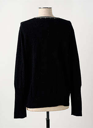 Pull col v manches longues noir MAUD & SACHA femme