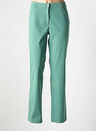 Pantalon slim tissage popeline taille normale vert COUTURIST femme