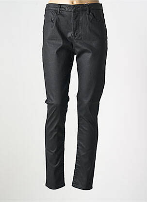 Pantalon slim tissage enduit taille normale noir KANOPE femme