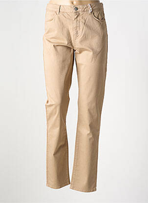 Jeans coupe droite stretch taille normale beige KANOPE femme