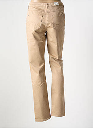Jeans coupe droite stretch taille normale beige KANOPE femme