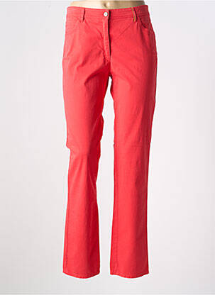 Pantalon droit stretch taille normale rouge COUTURIST femme
