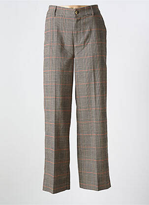Pantalon large fermeture zippée sous rabat boutonné taille normale orange YERSE femme