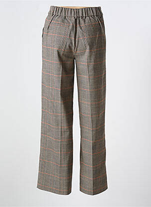 Pantalon large fermeture zippée sous rabat boutonné taille normale orange YERSE femme