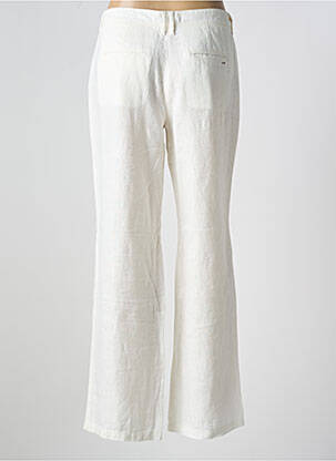 Pantalon large fermeture zippée sous rabat boutonné taille basse beige COUTURIST femme
