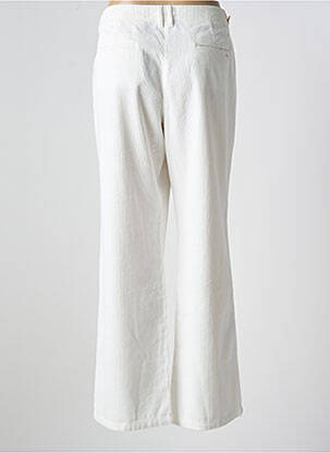 Pantalon large fermeture zippée sous rabat boutonné taille normale blanc COUTURIST femme