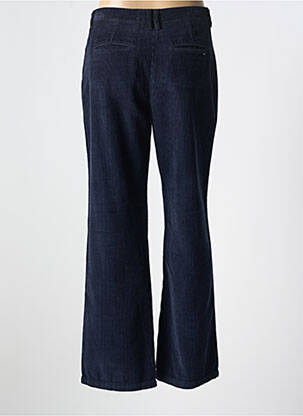 Pantalon large fermeture zippée sous rabat boutonné taille normale bleu COUTURIST femme