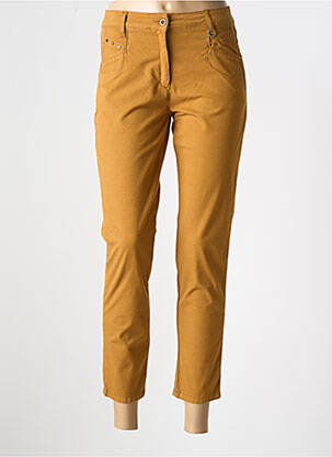 Pantalon 7/8 taille haute taille haute jaune MADO ET LES AUTRES femme