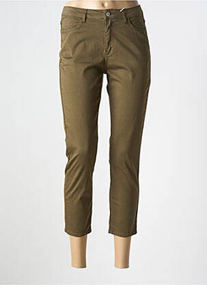 Pantacourt stretch taille normale vert KANOPE femme