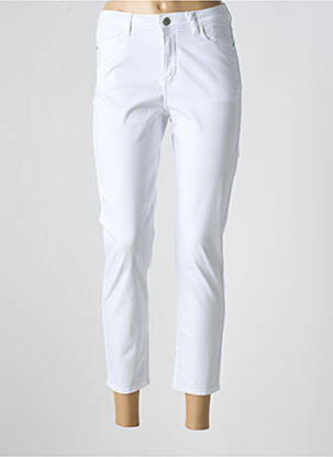 Pantalon 7/8 stretch taille normale blanc KANOPE femme