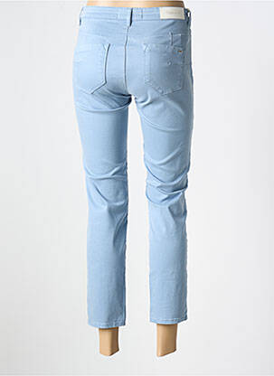 Pantalon 7/8 tissage popeline taille normale bleu COUTURIST femme