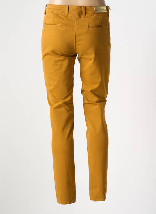Pantalon chino tissage popeline taille normale jaune COUTURIST femme