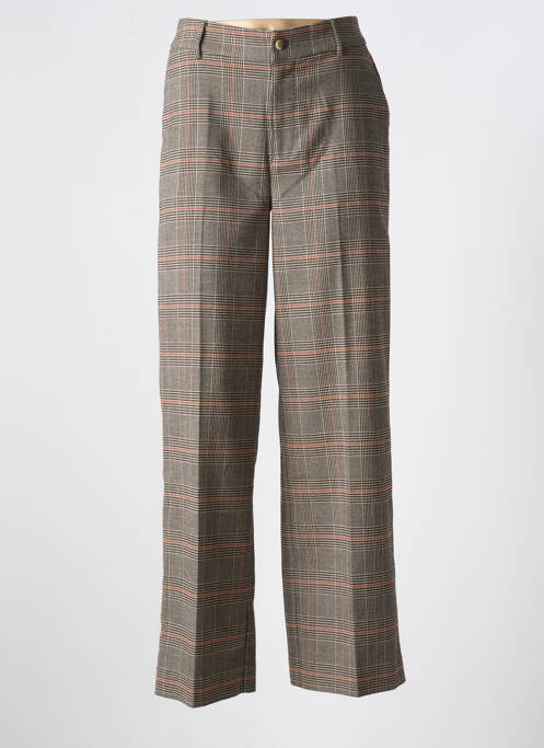 Pantalon large fermeture zippée sous rabat boutonné taille normale orange YERSE femme
