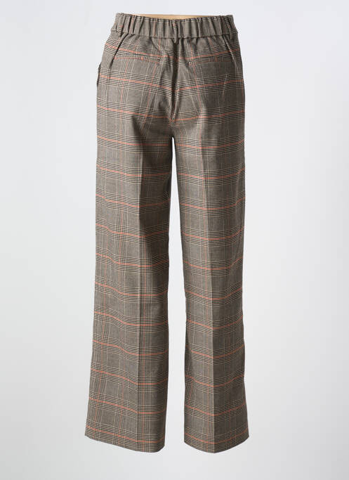 Pantalon large fermeture zippée sous rabat boutonné taille normale orange YERSE femme