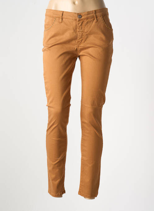 Pantalon slim orange RIVIERES DE LUNE pour femme