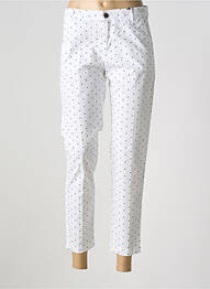 Pantalon 7/8 taille à pinces taille normale blanc MAYJUNE femme