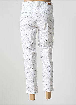 Pantalon 7/8 taille à pinces taille normale blanc MAYJUNE femme