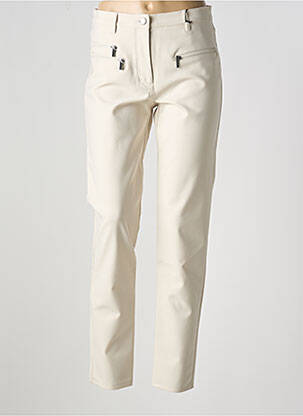 Pantalon slim taille haute taille haute beige BETTY BARCLAY femme