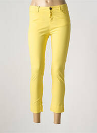 Pantalon 7/8 stretch taille basse jaune MAYJUNE femme
