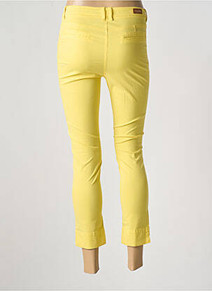 Pantalon 7/8 stretch taille basse jaune MAYJUNE femme