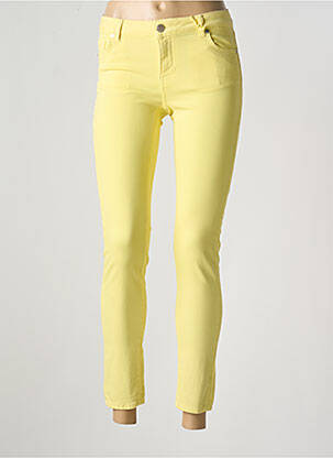 Pantalon 7/8 stretch taille basse jaune SILVIAN HEACH femme