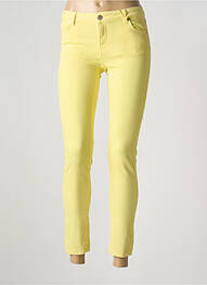 Pantalon 7/8 stretch taille basse jaune SILVIAN HEACH femme