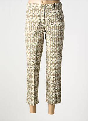 Pantalon 7/8 tissage popeline marron BETTY BARCLAY femme