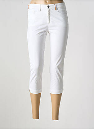 Pantacourt stretch taille basse blanc COUTURIST femme