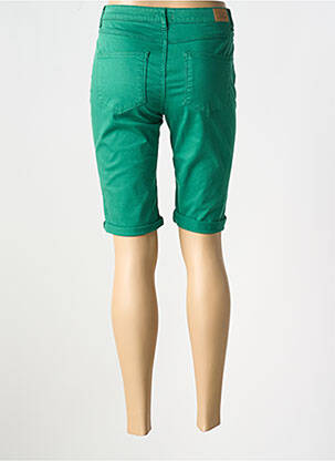 Bermuda tissage popeline taille normale vert KANOPE femme