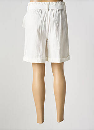 Short fermeture zippée sous rabat boutonné taille haute blanc YERSE femme