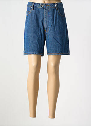 Bermuda coupe droite taille normale bleu KANOPE femme