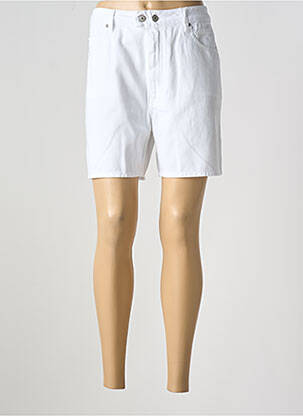 Bermuda coupe droite taille normale blanc KANOPE femme