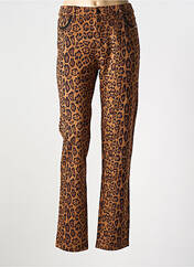 Pantalon slim marron LEO & UGO pour femme seconde vue