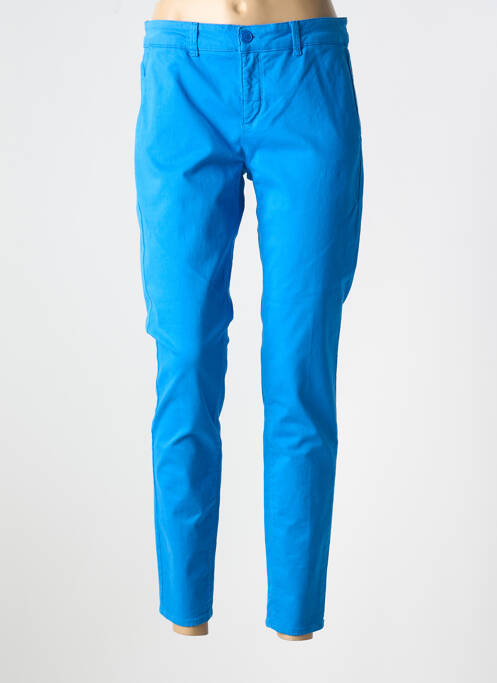 Pantalon chino bleu HAPPY pour femme
