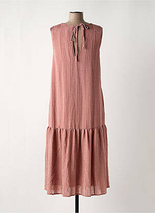 Robe mi-longue sans manche sans manche rose YERSE femme