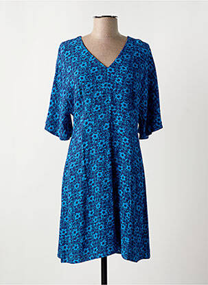 Robe courte manches 3/4 manches 3/4 bleu NICE THINGS femme