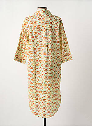 Robe mi-longue manches 3/4 manches 3/4 vert YERSE femme