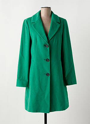 Manteau long coupe cintrée sans capuche vert BETTY BARCLAY femme