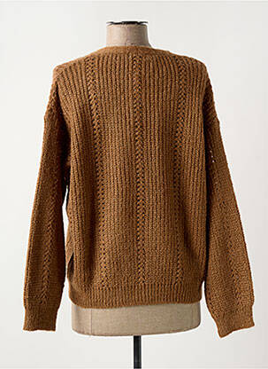 Gilet manches longues stretch marron KANOPE femme