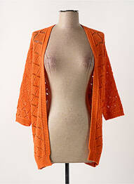 Gilet manches longues manches 3/4 orange LOLA ESPELETA femme